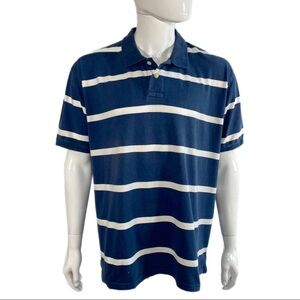 Wrangler Men’s Blue & White Striped Polo Shirt